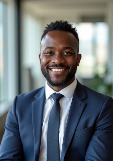 Professional financial consultant in Johannesburg office